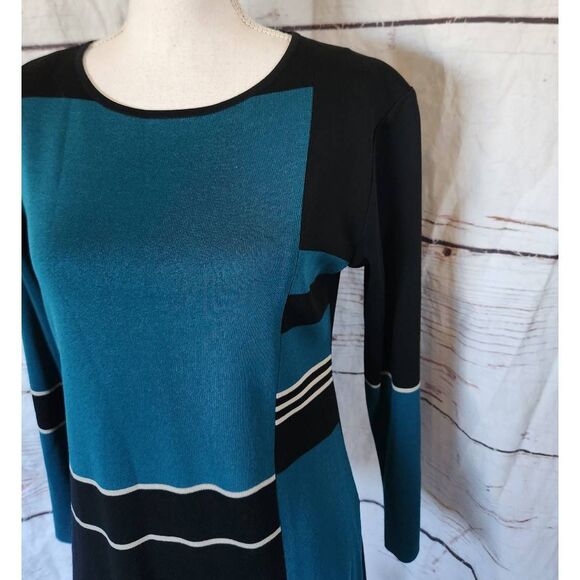 Exclusively Misook Long Sleeve Colorblock Top Size Small - Picture 4 of 5